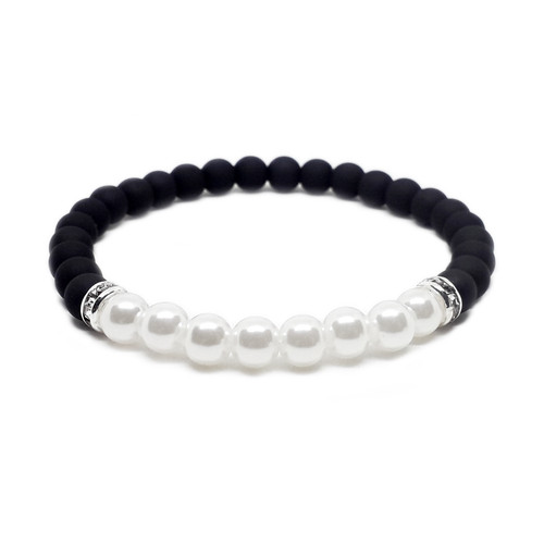 Bracciale con zirconi perle - zirconi,