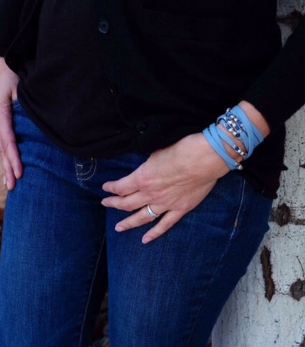 Bracciale donna pelle - , blu