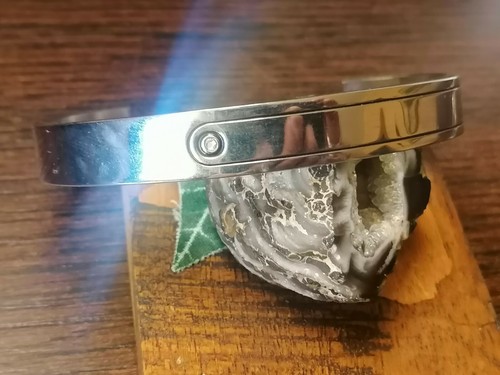Bracciale acciaio swarovski - bracciale,